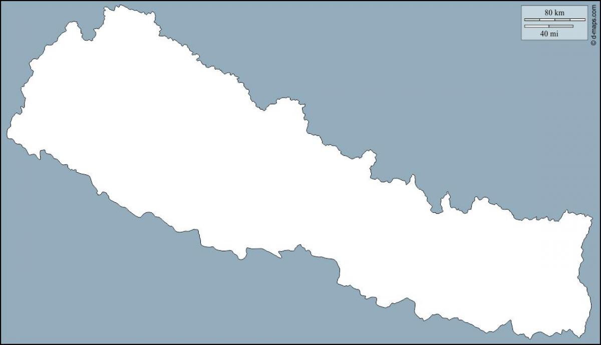 નકશો ખાલી નેપાળ