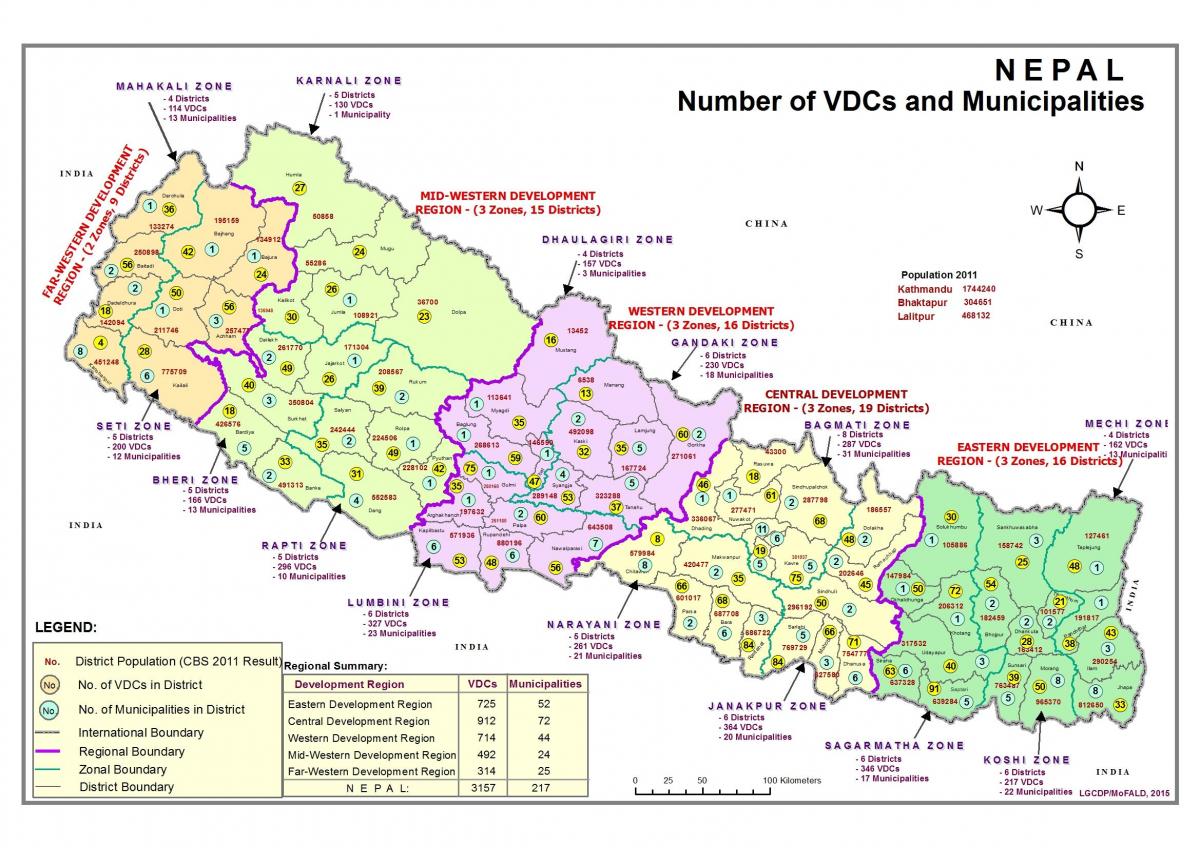 નકશો જીઆઇએસ નેપાળ