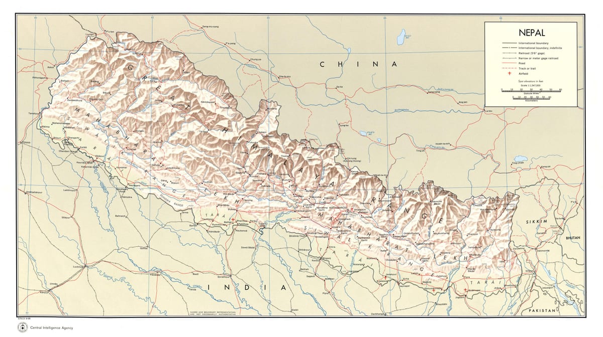 એરપોર્ટ નેપાળમાં નકશો