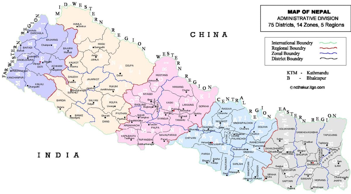 નકશો નેપાળ vdc