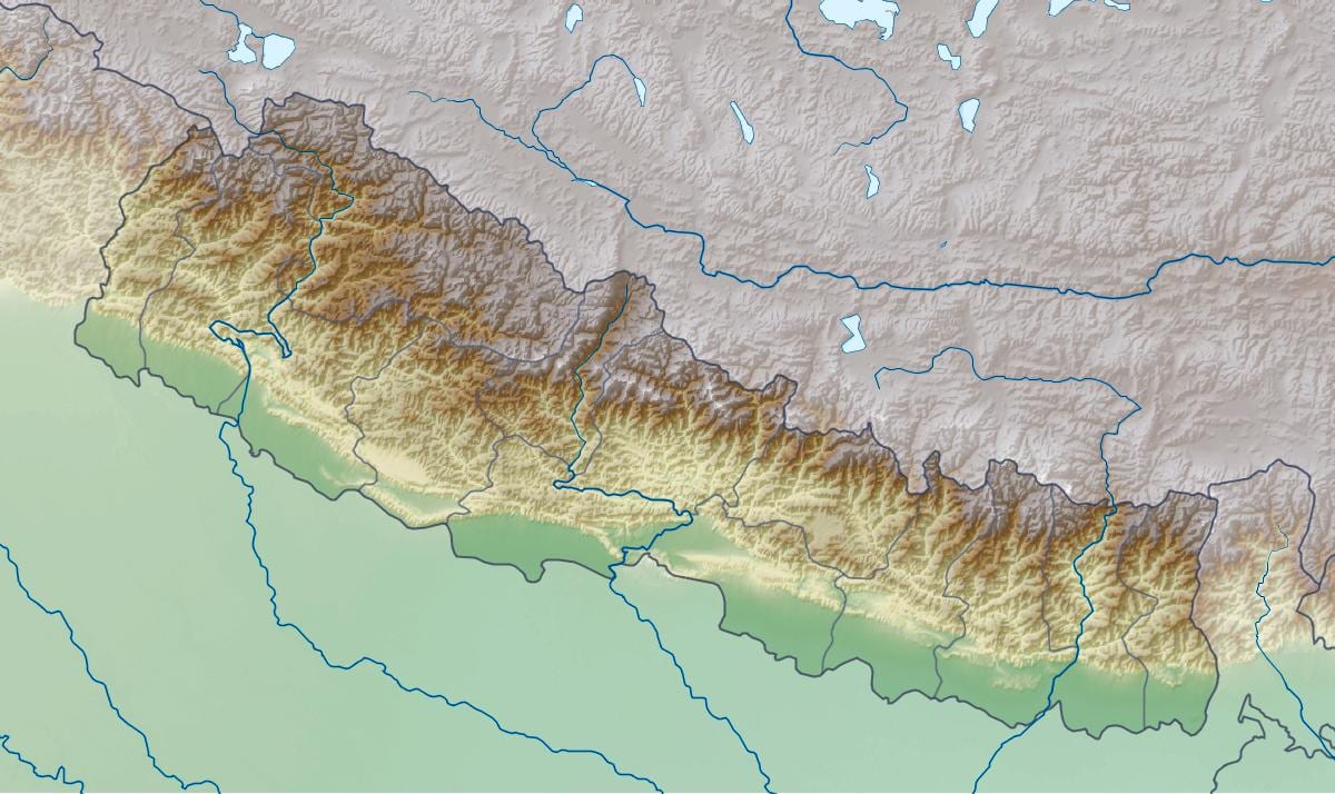 નેપાળ 3d નકશો