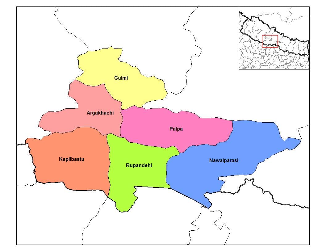 નકશો rupandehi નેપાળ