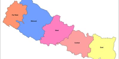 નકશો પૂર્વીય વિકાસ પ્રદેશ નેપાળ